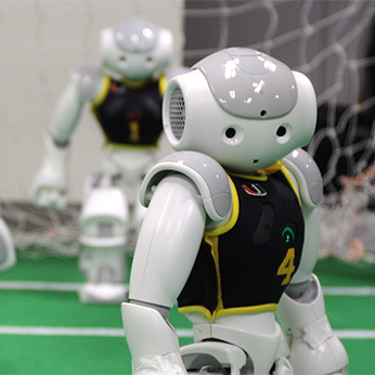 Robots playing soccer